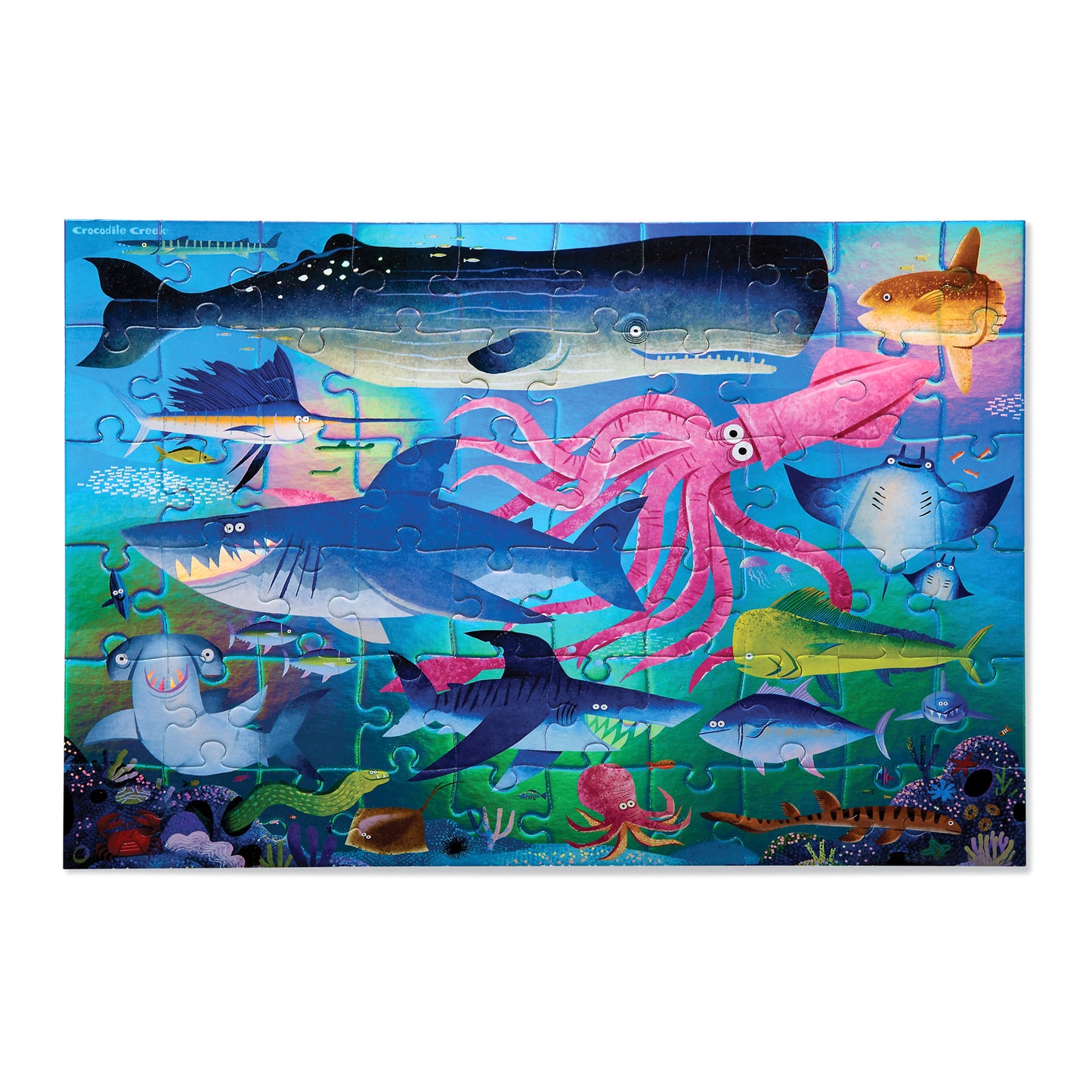 Foil Puzzle 60 Pc - Shimmering Sharks