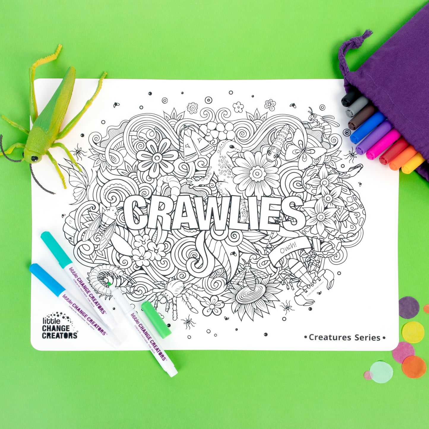 CRAWLIES Re-FUN-able™ Colouring Set