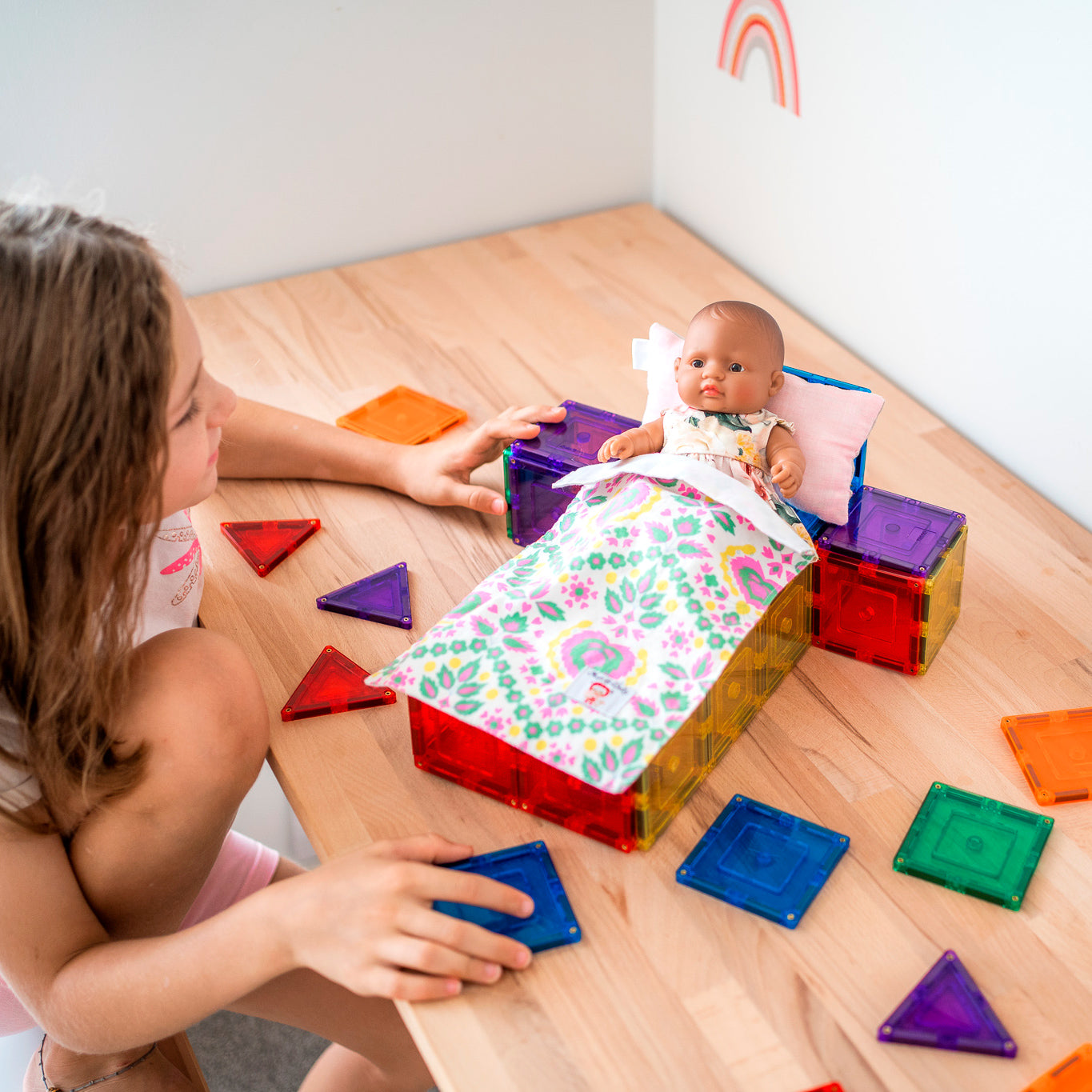 Learn & Grow Magnetic Tiles - Base Pack (64 Pieces)