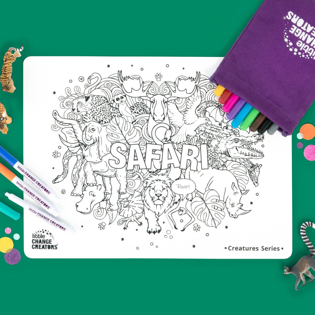 SAFARI Re-FUN-able™ Colouring Set