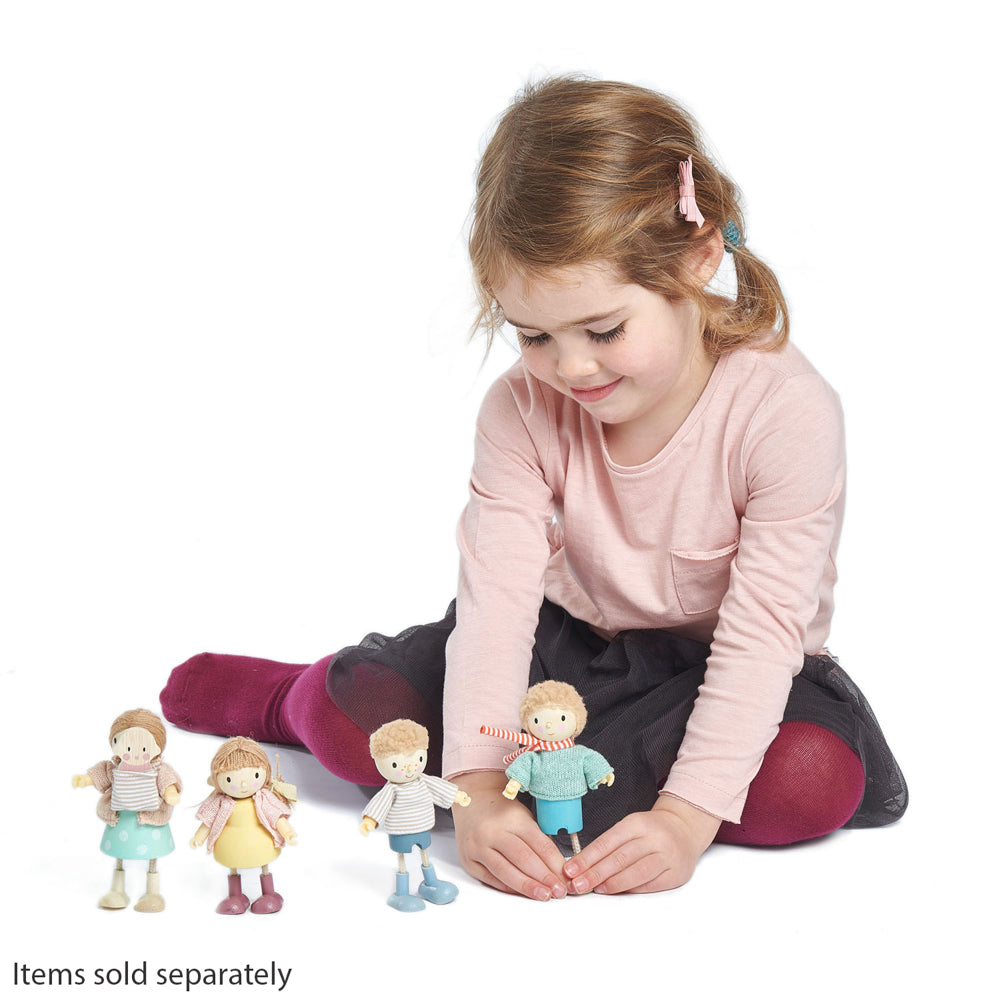 Mrs. Goodwood & Her Baby - Wooden Doll