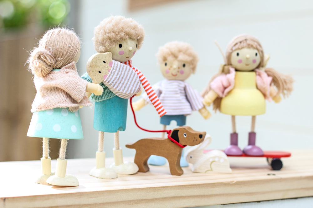 Mrs. Goodwood & Her Baby - Wooden Doll