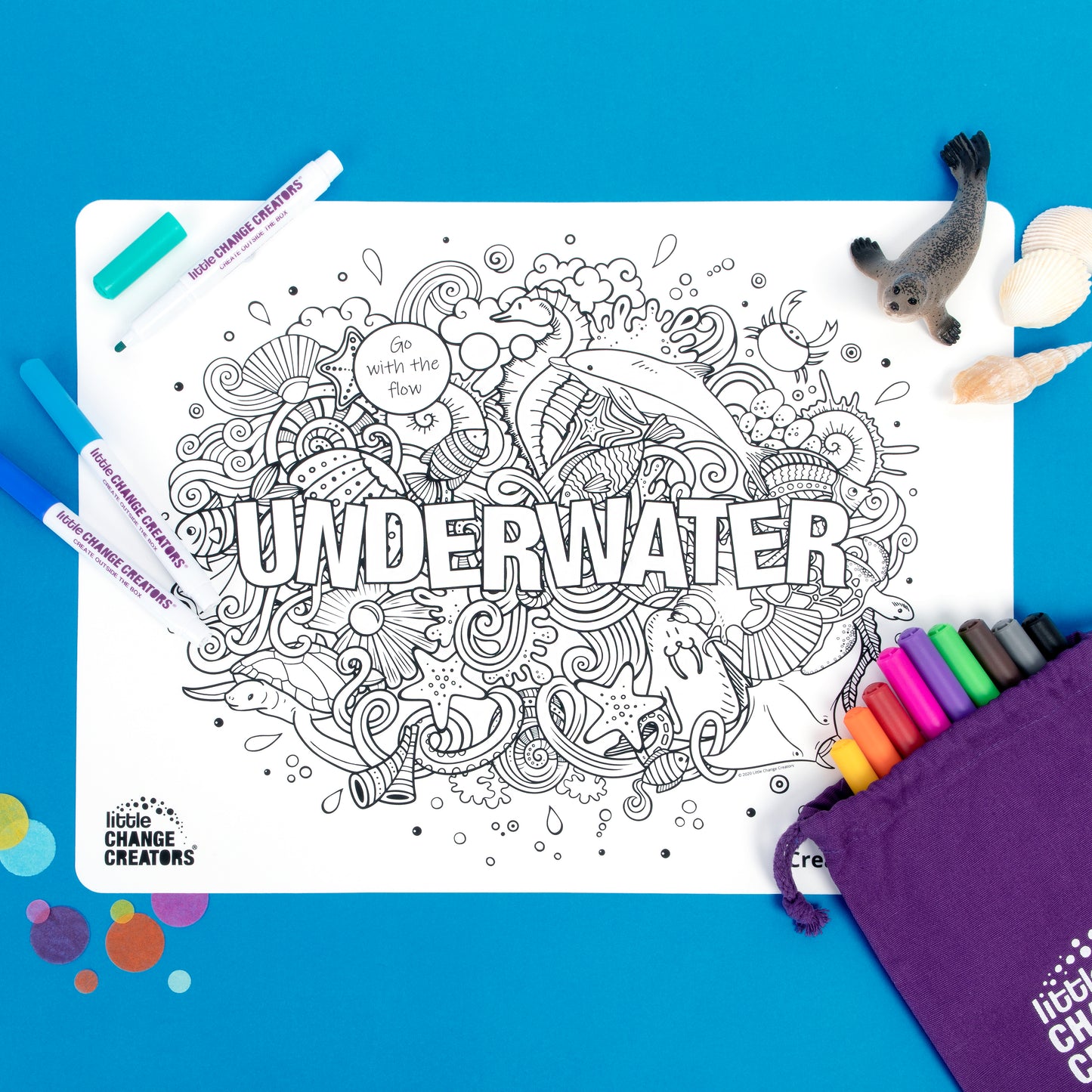 UNDERWATER Re-FUN-able™ Colouring Set