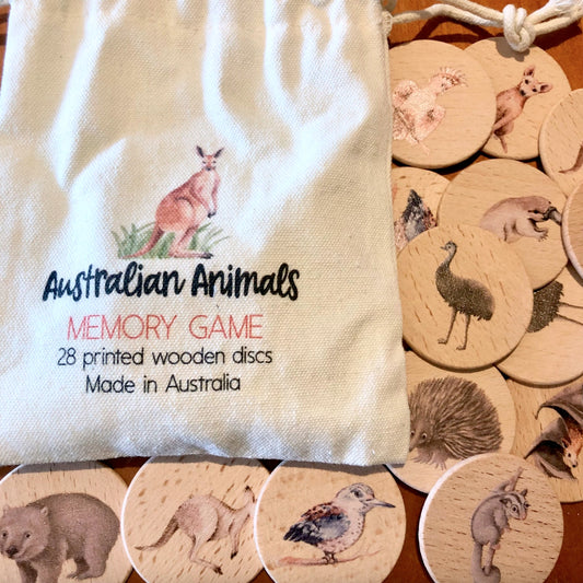 Australian Animals Memory Match Game