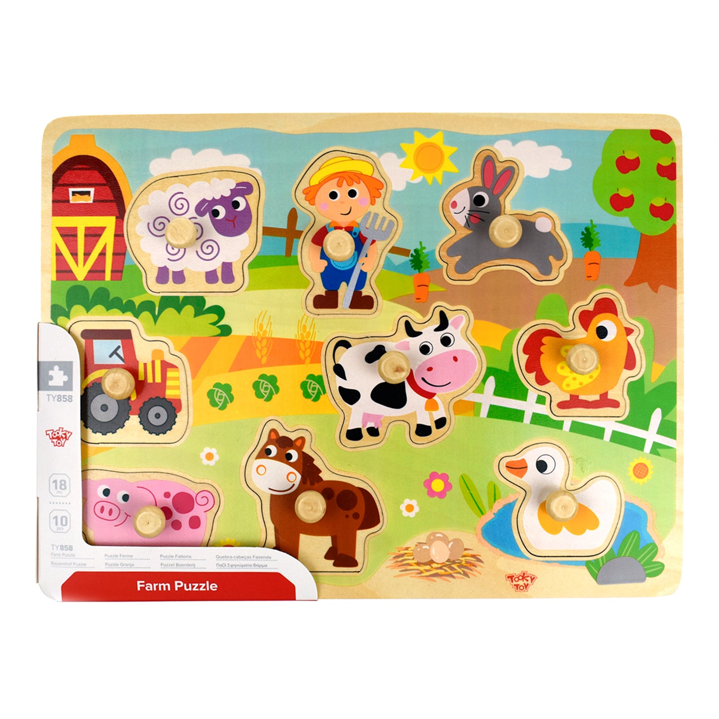 Farm Wooden Peg Puzzle