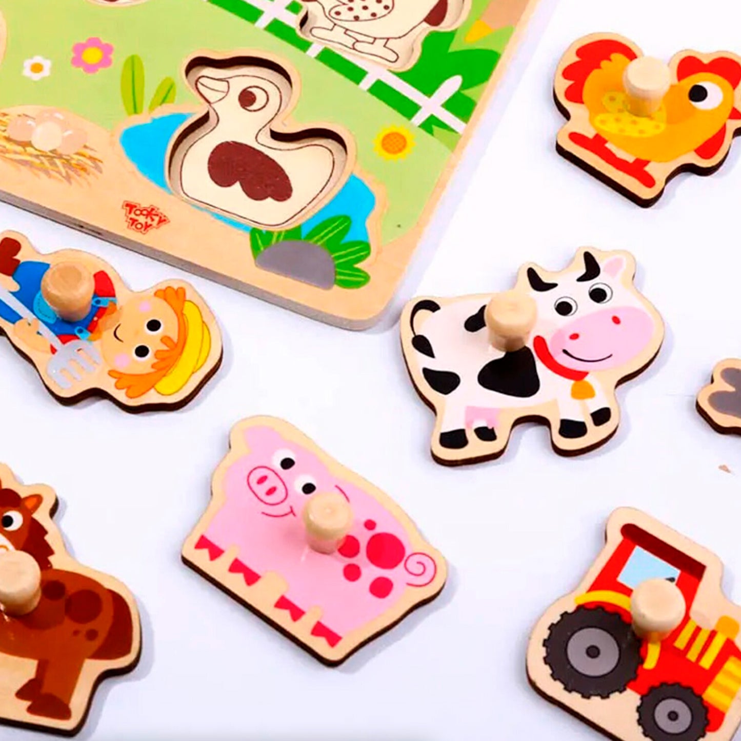 Farm Wooden Peg Puzzle