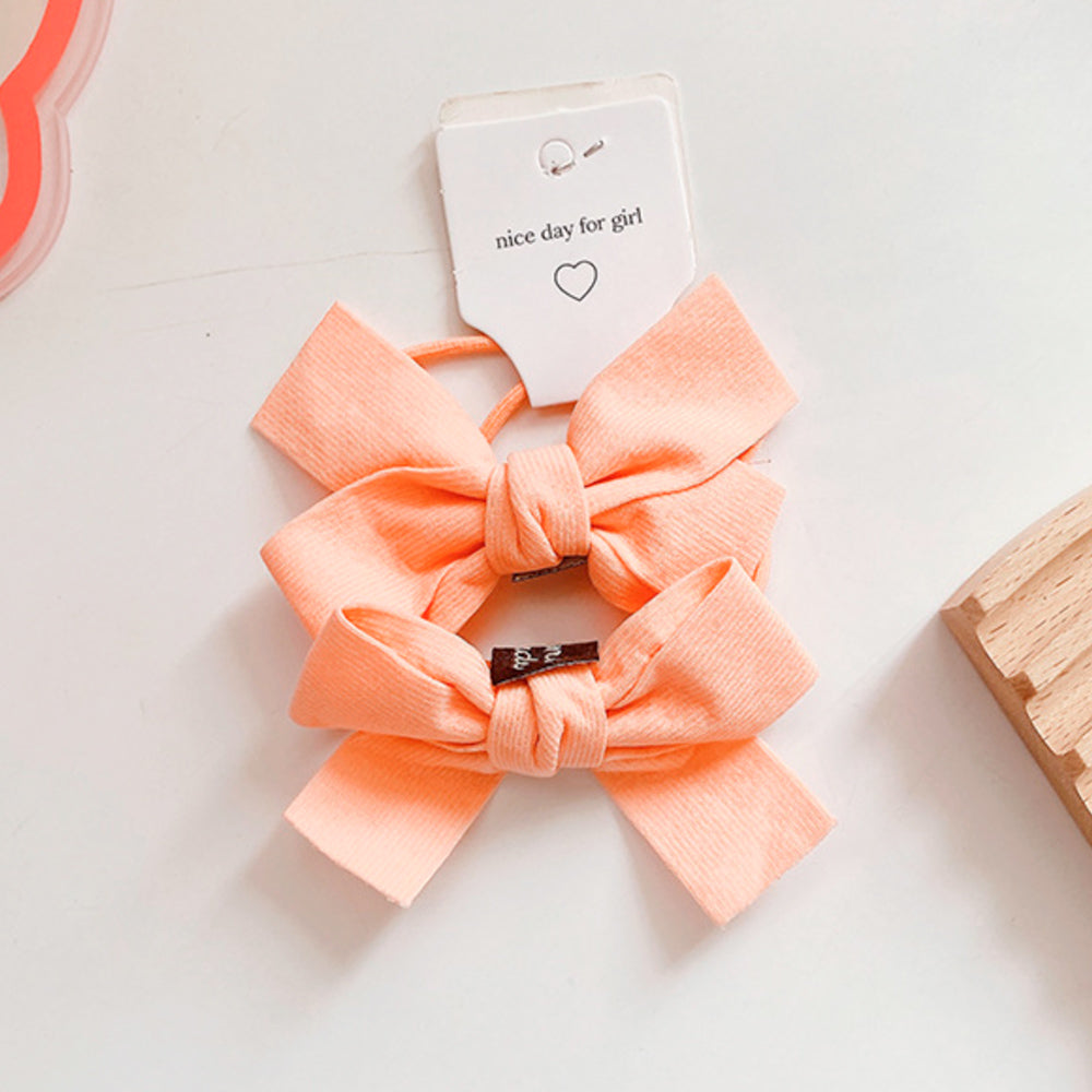 Lucy Candy Coloured Bow Hair Ties - Set of 2