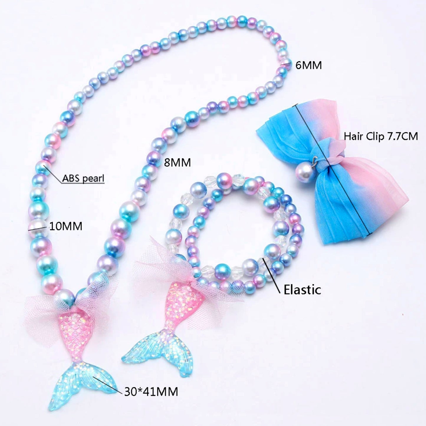 Mermaid Dreams Necklace Bracelet & Hair Clip Set