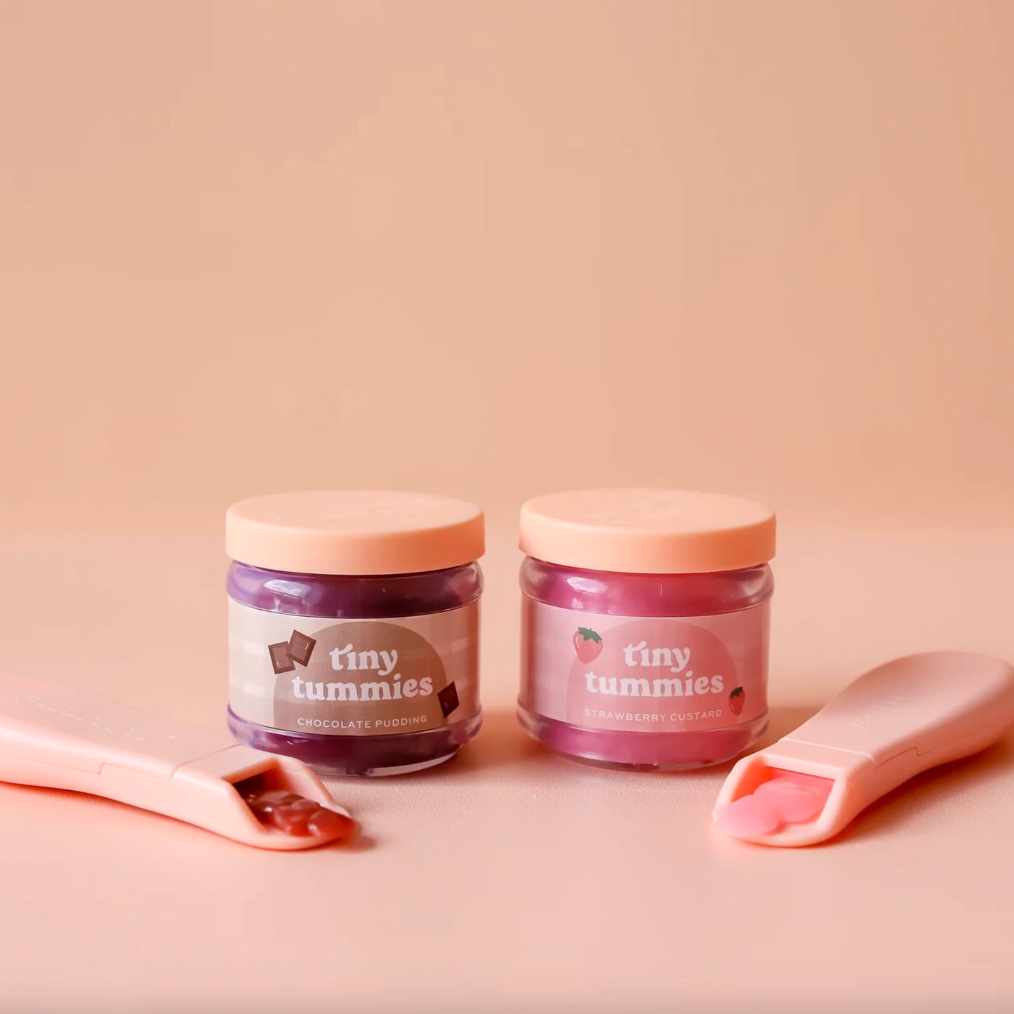 Tiny Tummies Food Jar & Spoon Set - Strawberry Custard