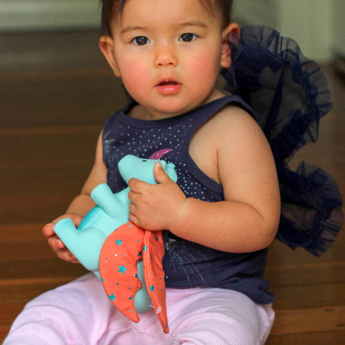Sunrise Dragon Natural Rubber Baby Rattle