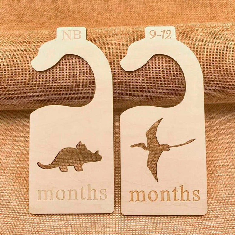 Dinosaur Wooden Closet Dividers - Set of 7