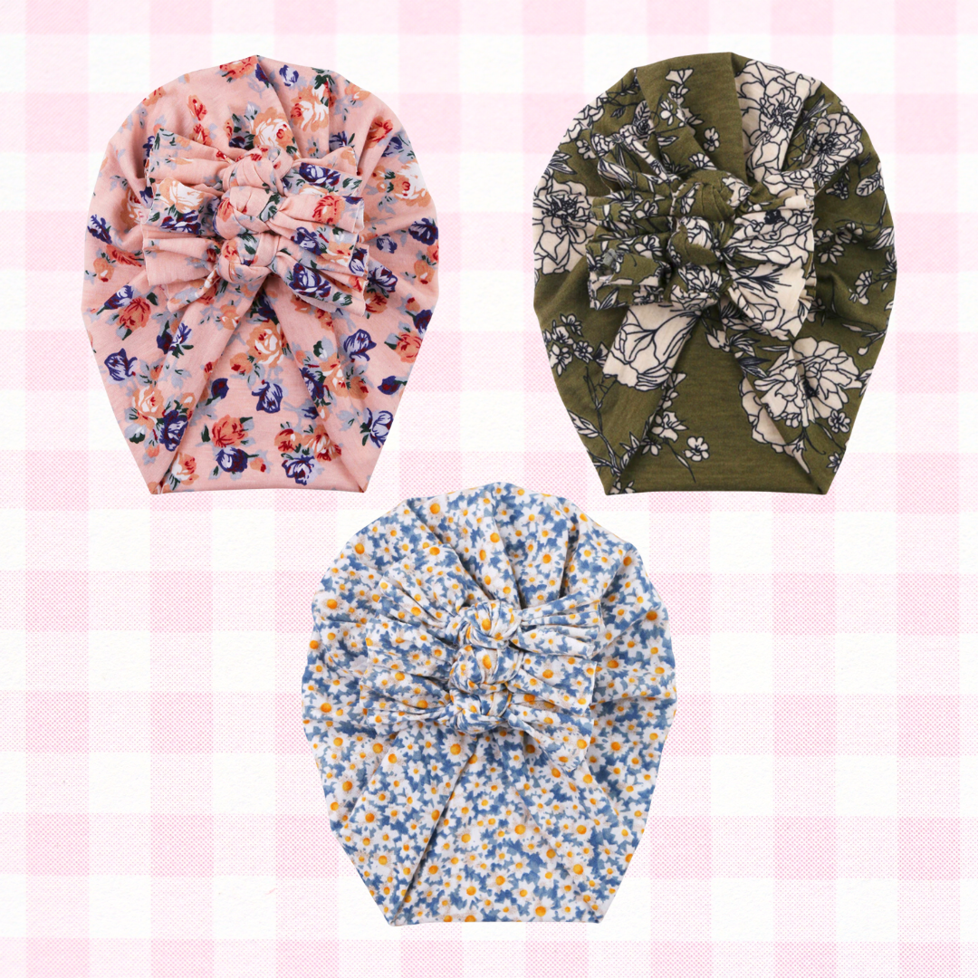 Meadow Floral Triple Knot Baby Turban