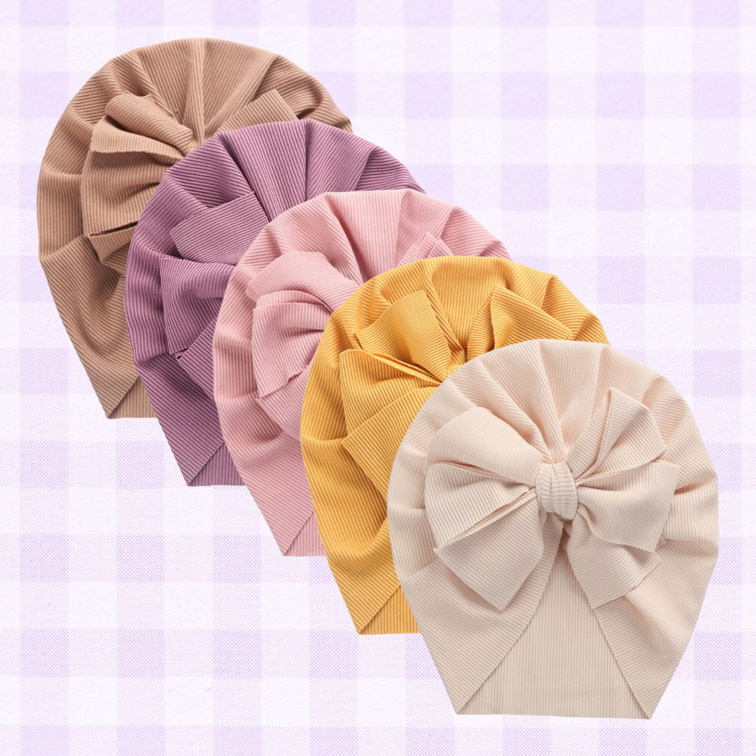 Polly Ribbed Bunny Knot Baby Turban