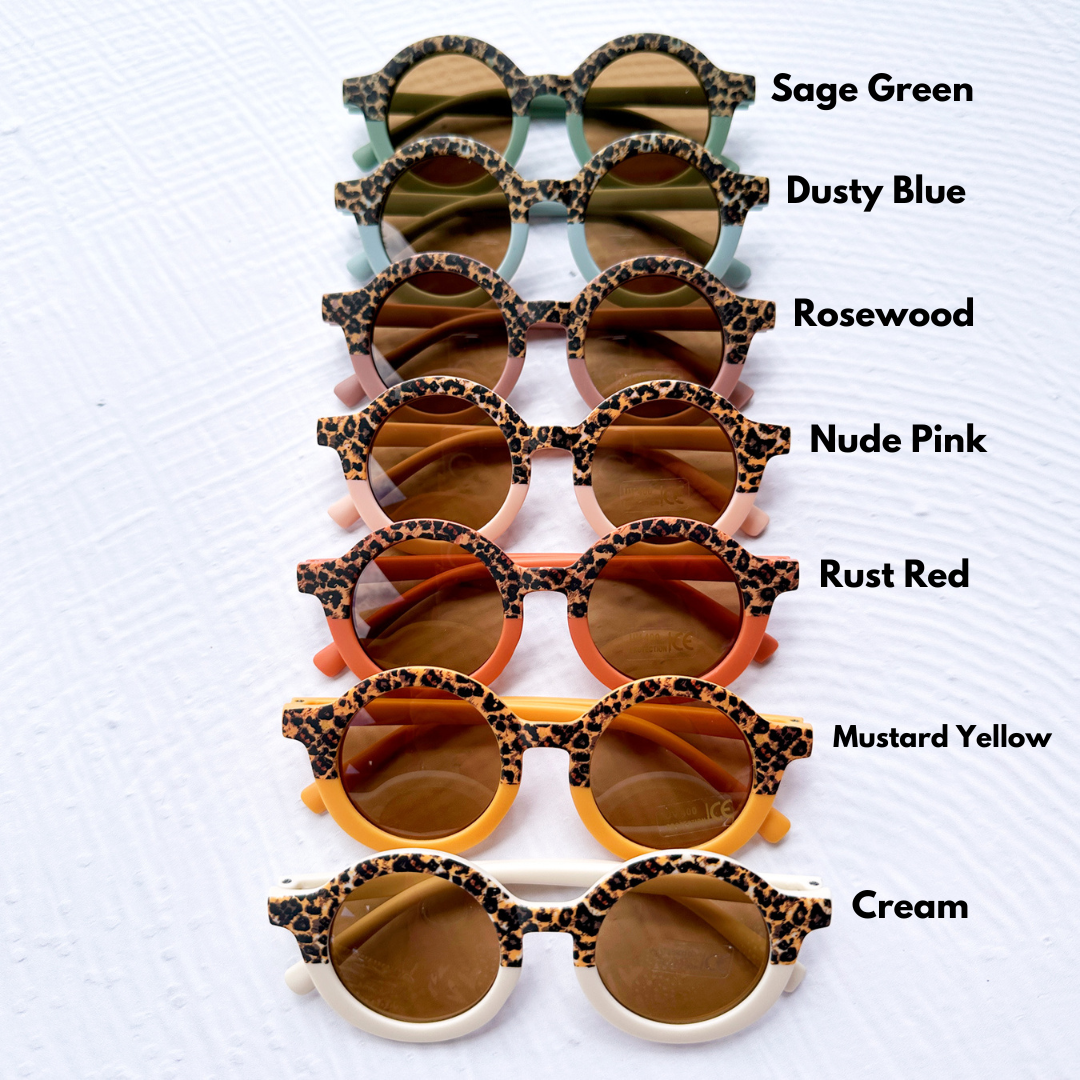 Sammie Leopard Retro Round Sunglasses
