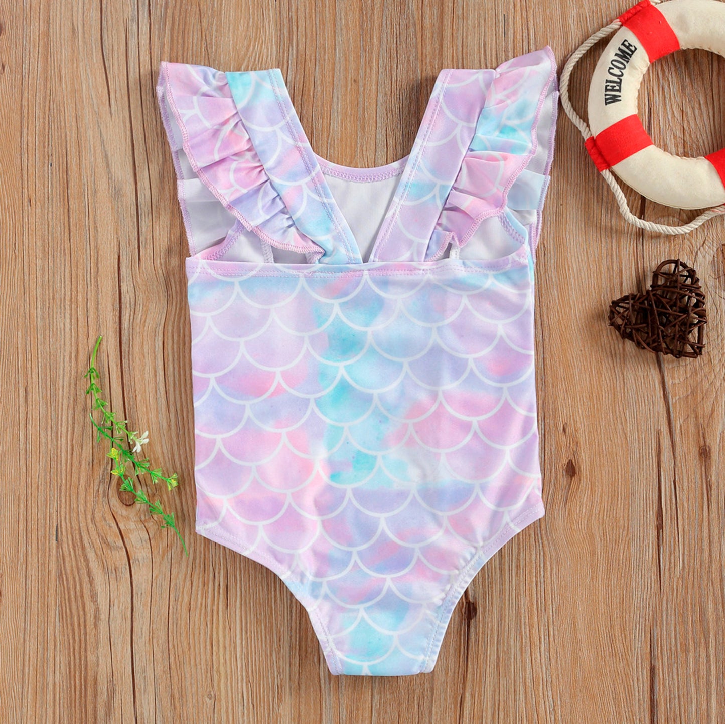 Adella Ruffle Mermaid Girls Swimsuit