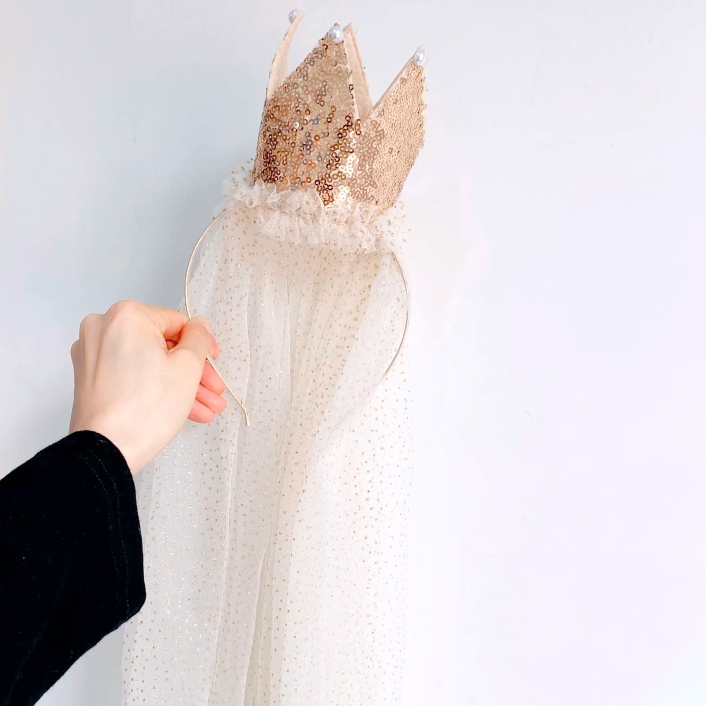 Princess Crown Headband with Veil