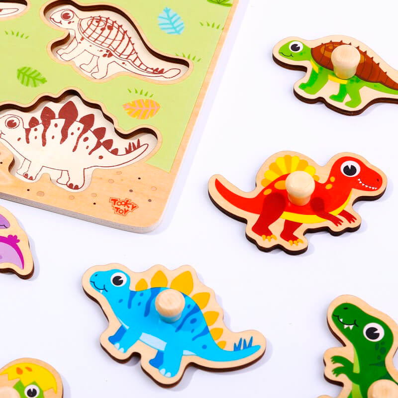Dinosaur Wooden Peg Puzzle
