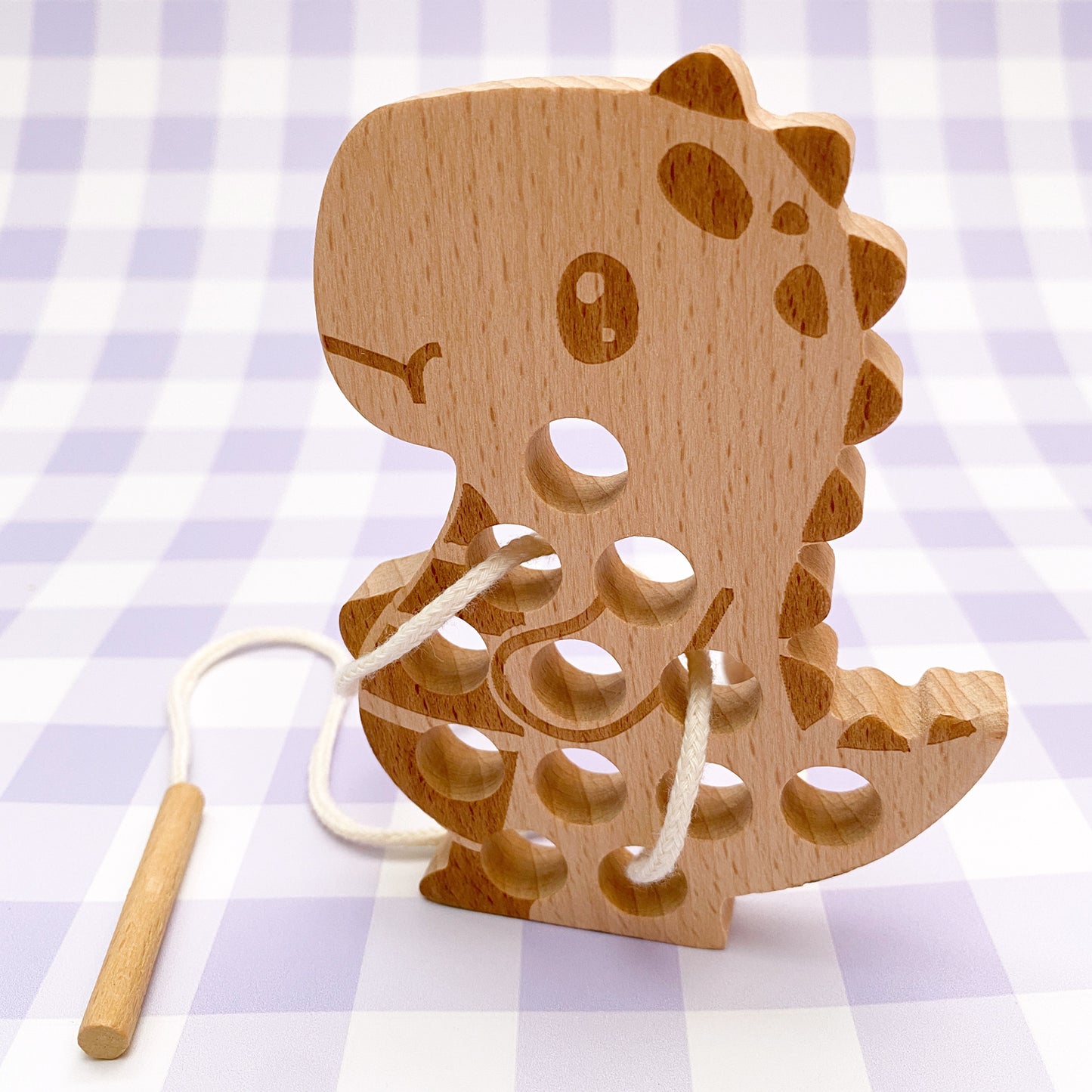 Wooden Dinosaur Threading Toy