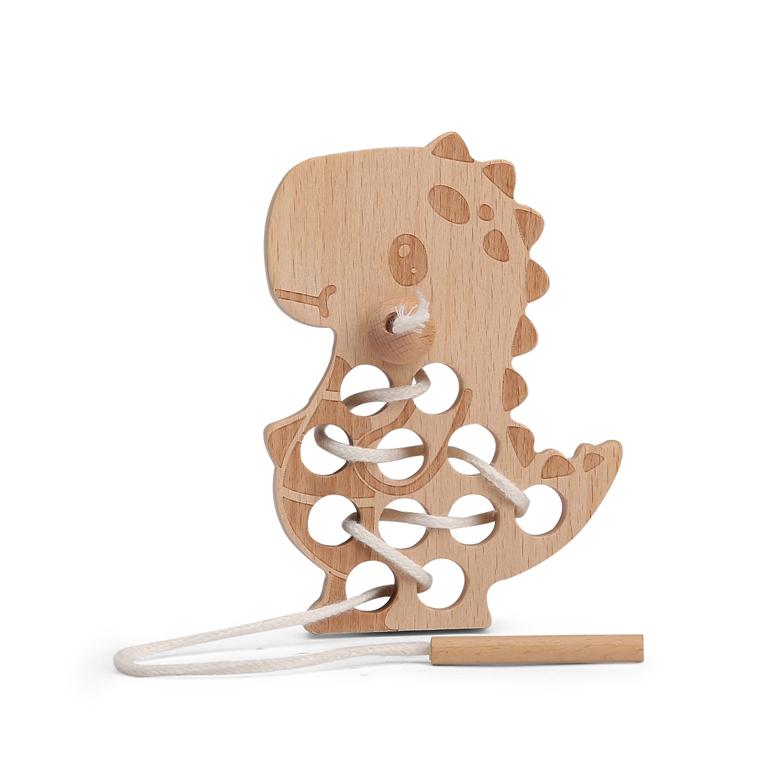 Wooden Dinosaur Threading Toy