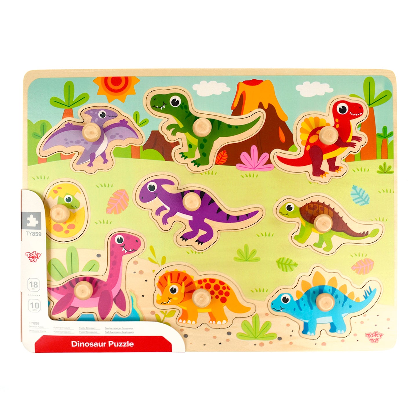 Dinosaur Wooden Peg Puzzle
