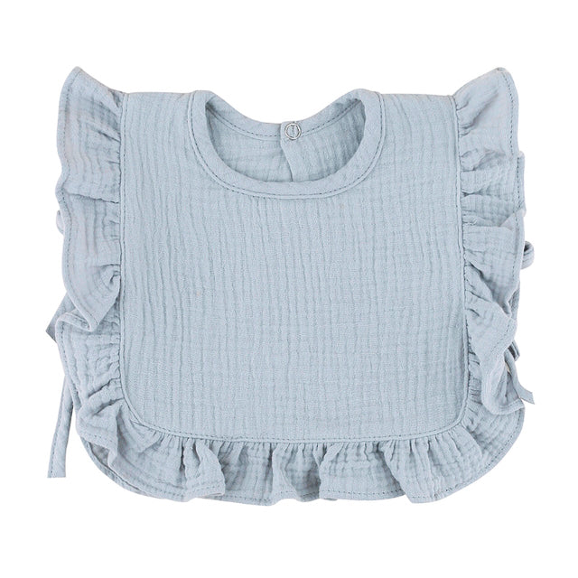 Nellie Ruffle Frill Muslin Bib
