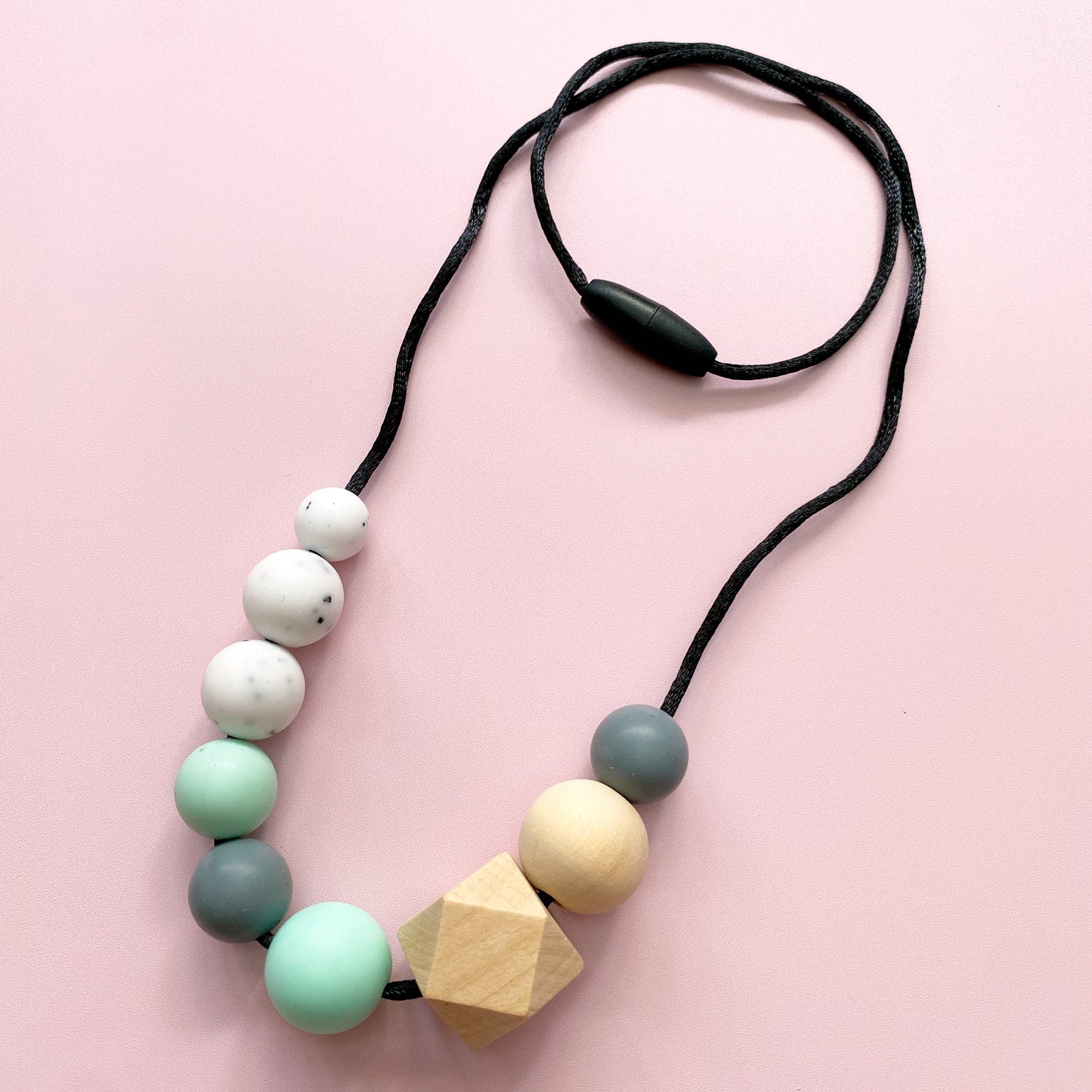 Zoe Silicone & Wooden Mumma Necklace