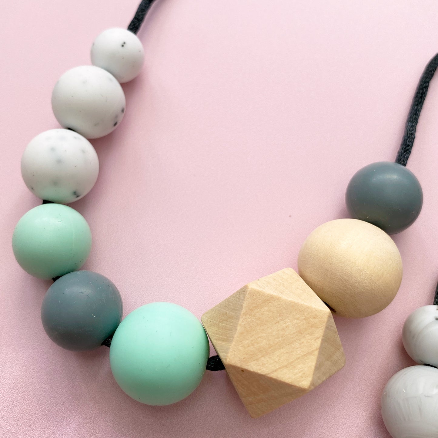 Zoe Silicone & Wooden Mumma Necklace