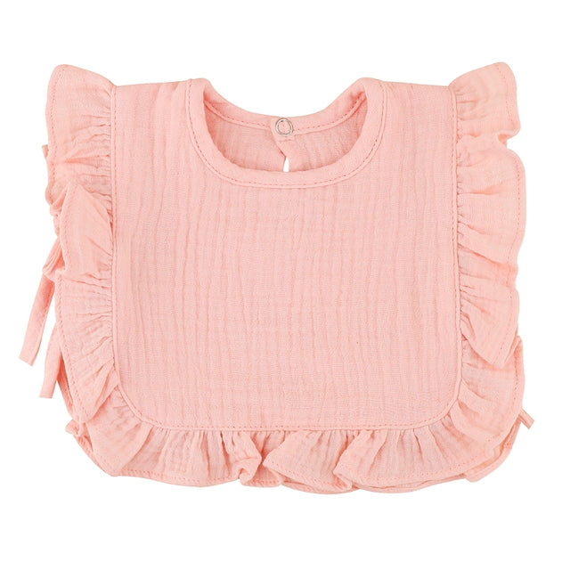 Nellie Ruffle Frill Muslin Bib