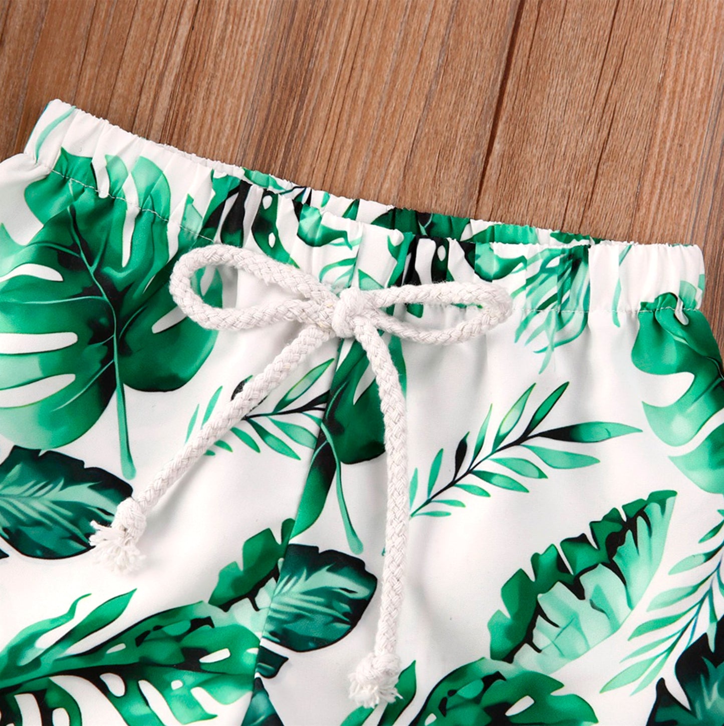 Murray Tropical Leaf Print Boys Board Shorts