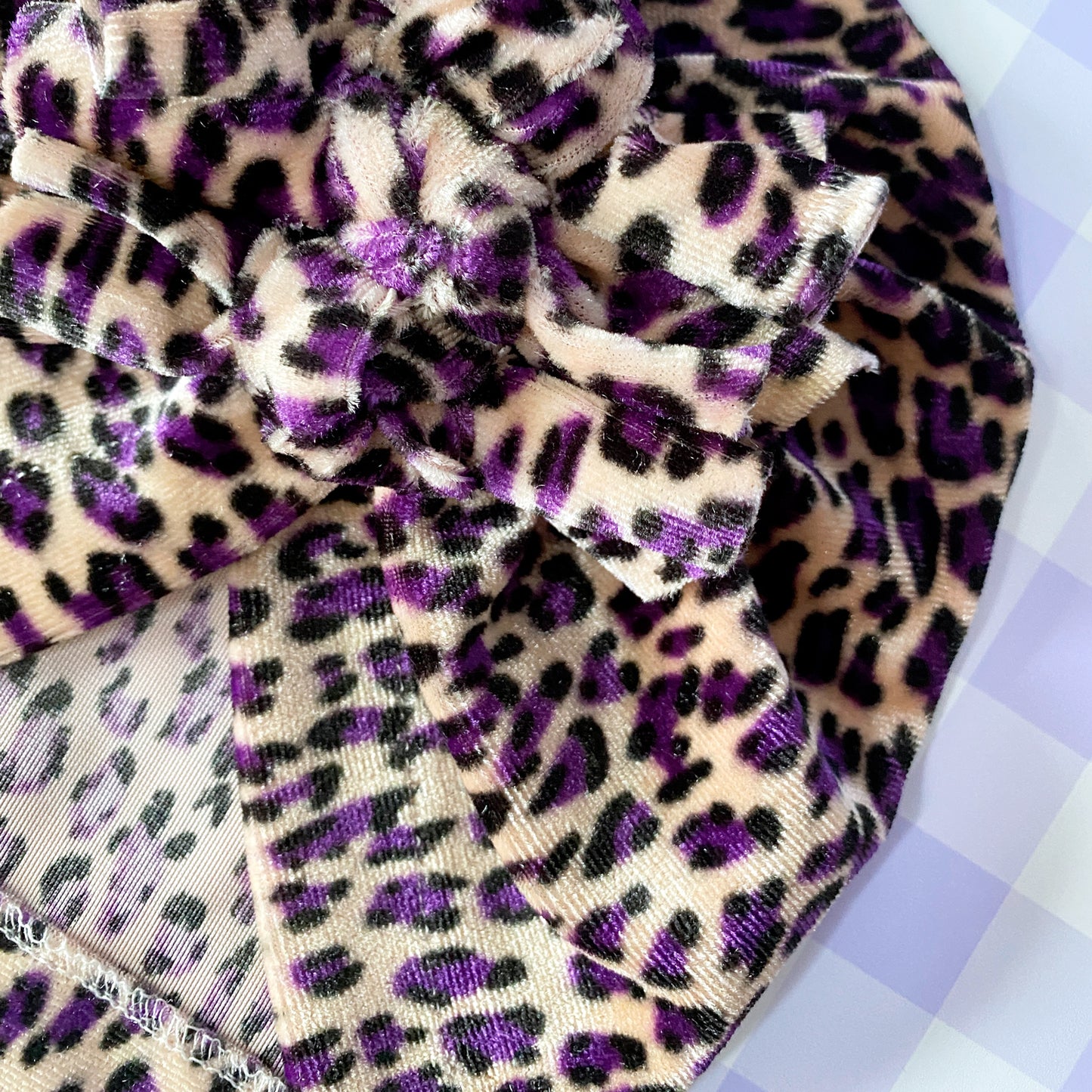 Gwendolyn Velvet Leopard Triple Knot Baby Turban