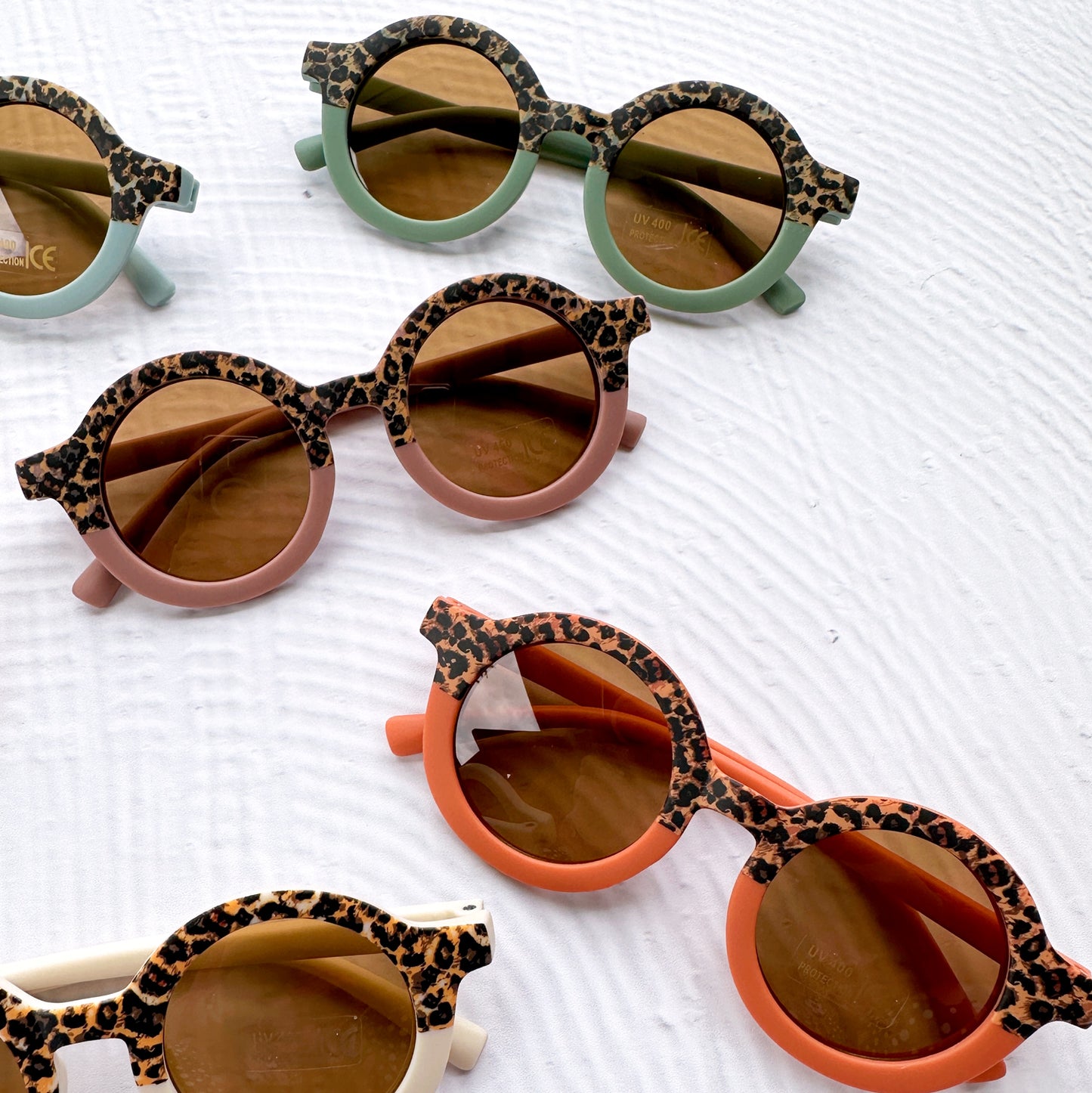 Sammie Leopard Retro Round Sunglasses
