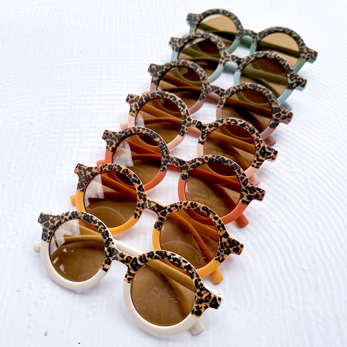 Sammie Leopard Retro Round Sunglasses