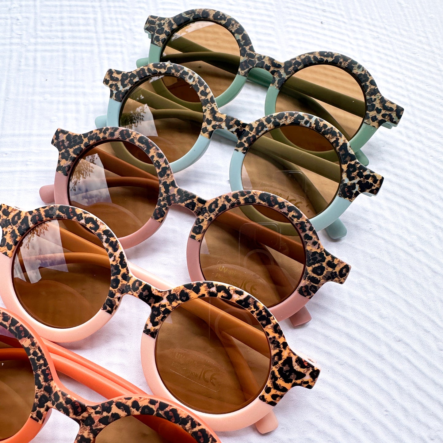 Sammie Leopard Retro Round Sunglasses