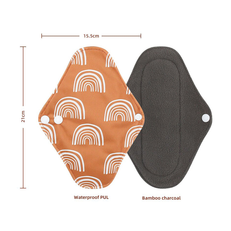 Reusable Bamboo Menstrual Sanitary Pads - Set of 5