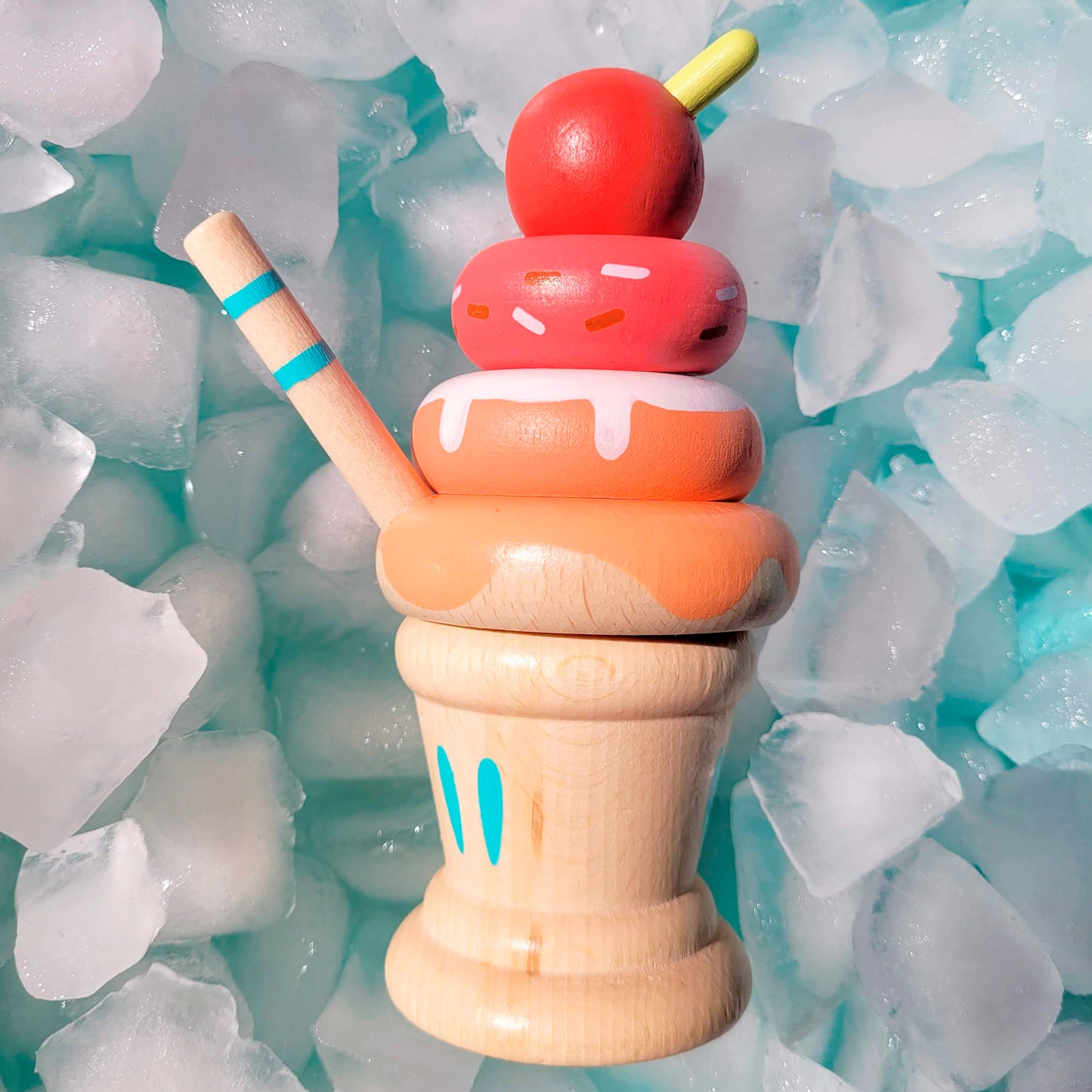 Wooden Stacking Ice Cream