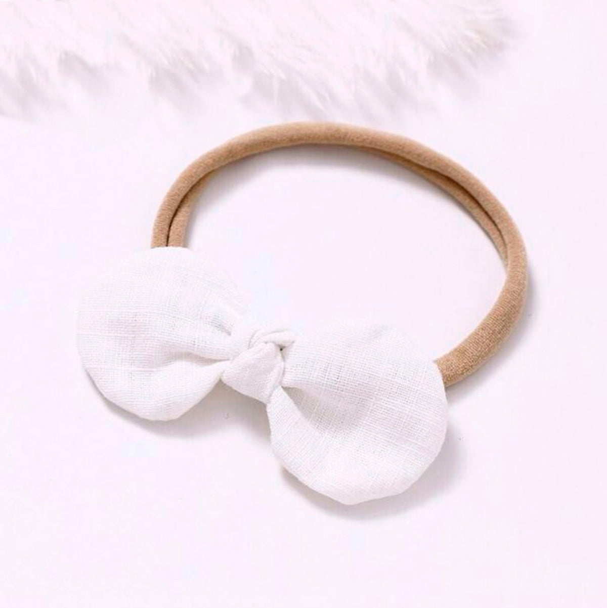 Maggie Linen Mini Bow Headband