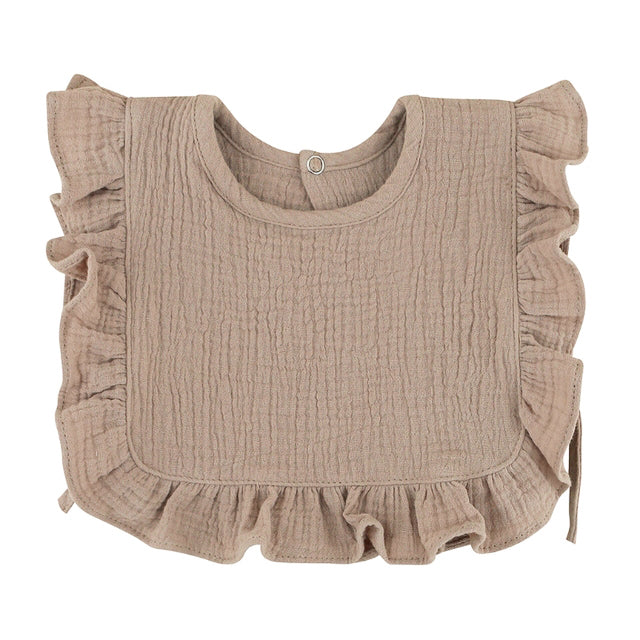 Nellie Ruffle Frill Muslin Bib
