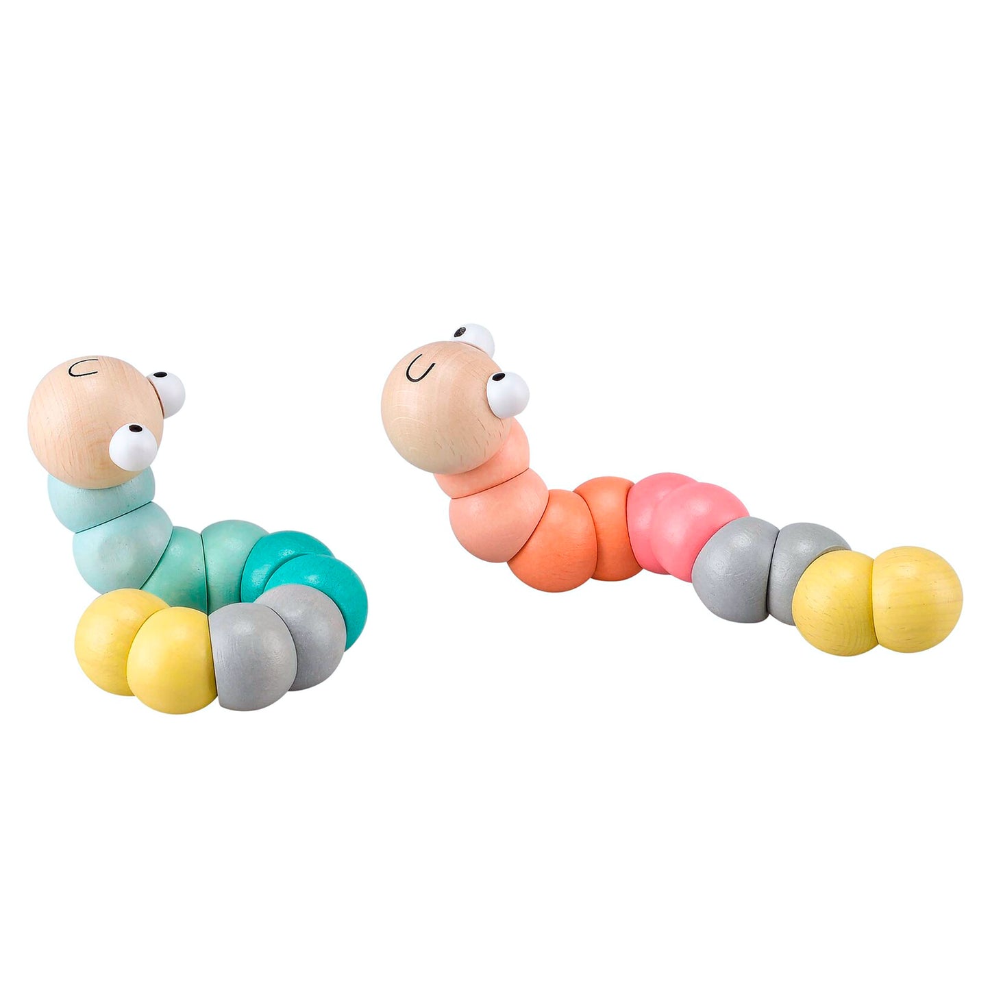 Wooden Jointed Wiggly Worm
