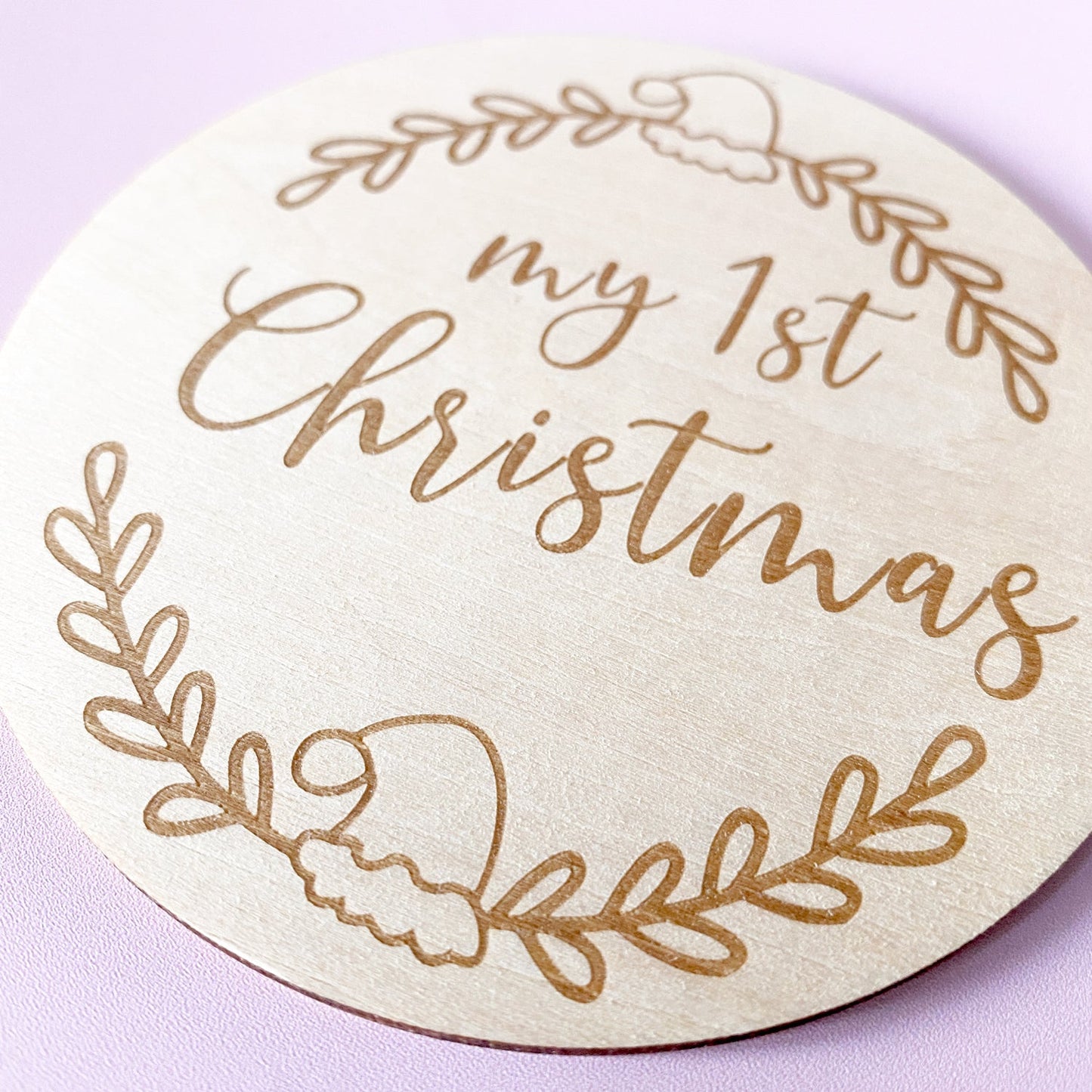 My 1st Christmas Wooden Milestone Disc