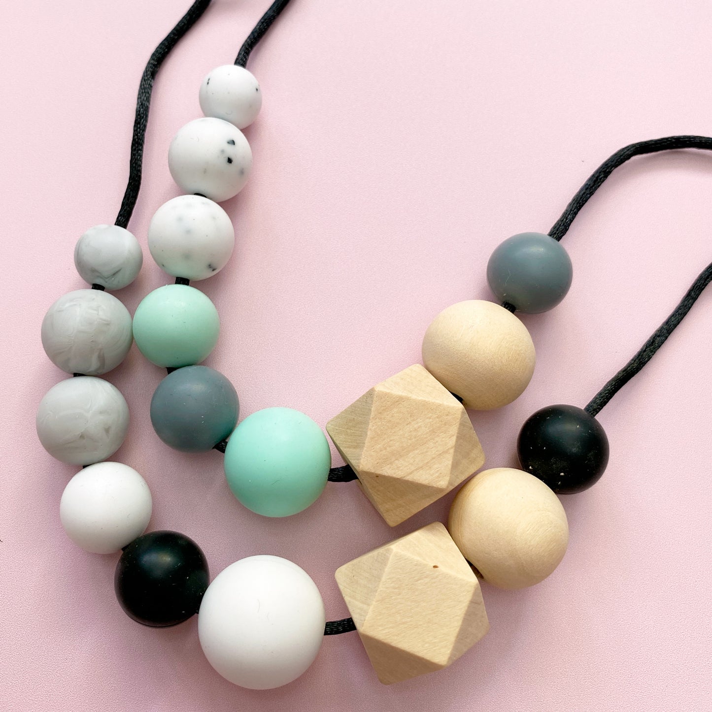 Zoe Silicone & Wooden Mumma Necklace