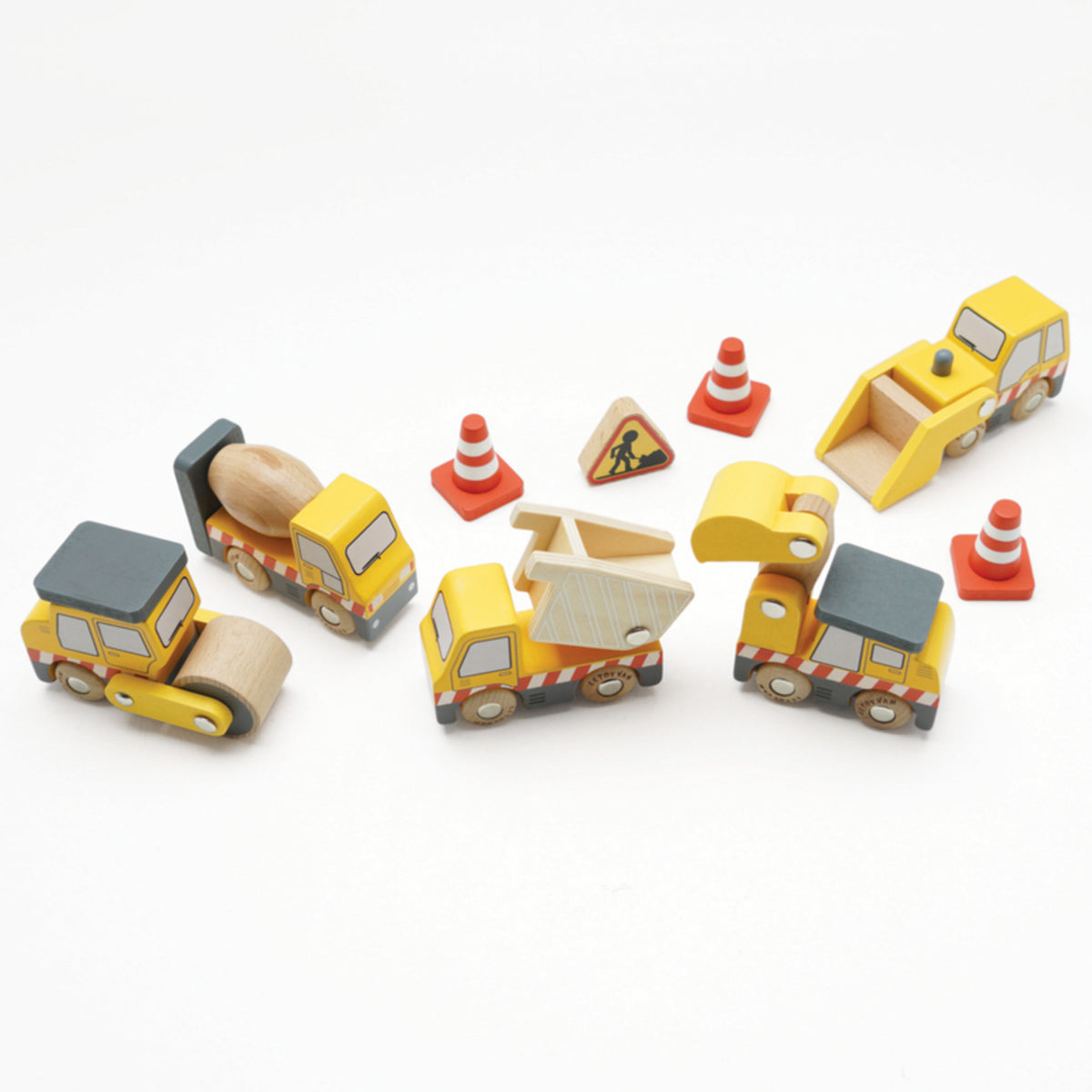 Wooden Construction Vehicles Set