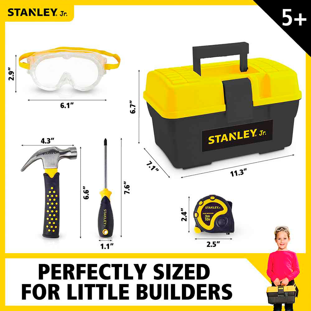 STANLEY® Jr. Children's Toolbox with 5-Piece Tool Set