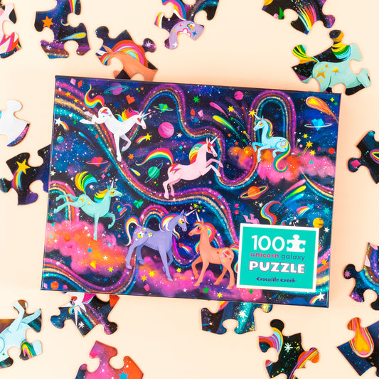 Holographic Puzzle 100 Pc - Unicorn Galaxy