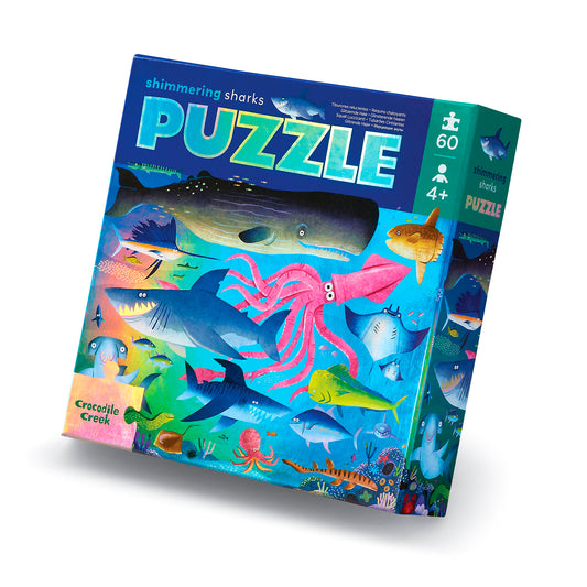 Foil Puzzle 60 Pc - Shimmering Sharks