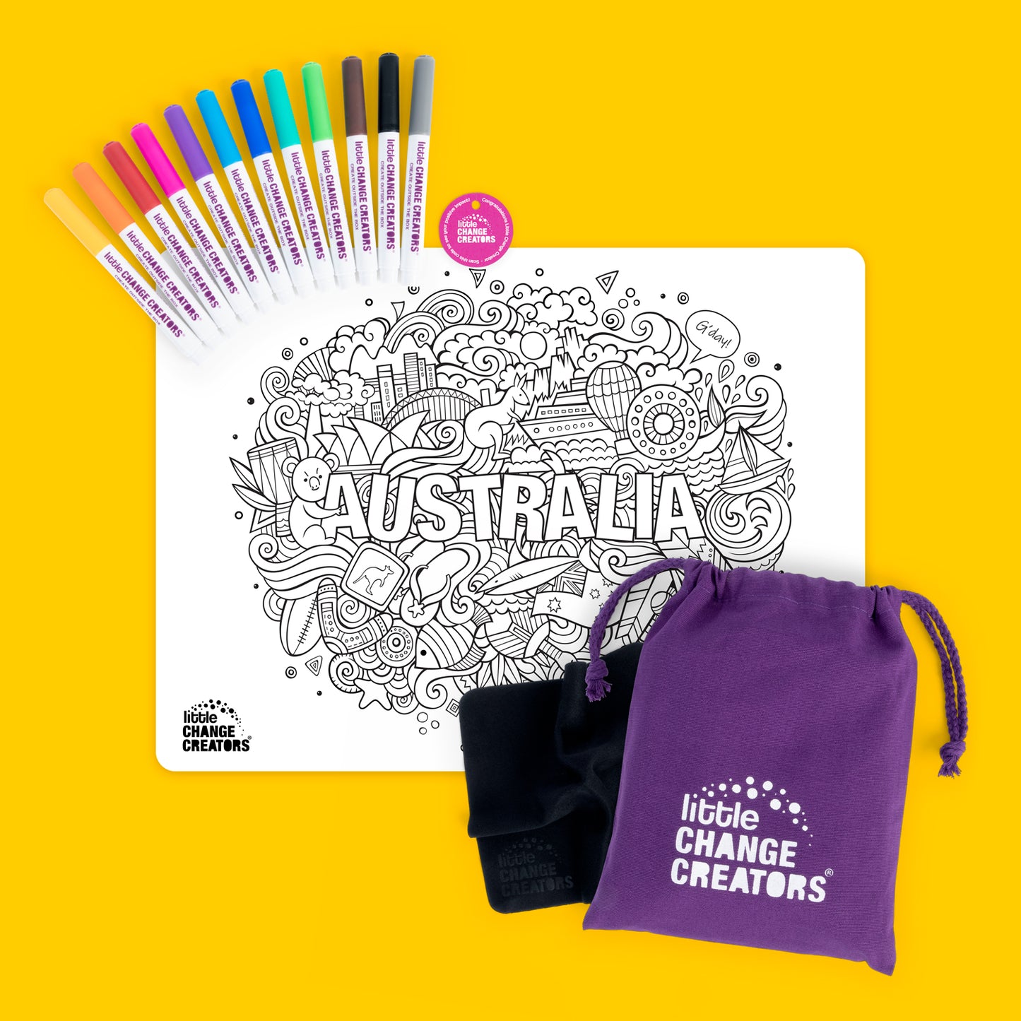 AUSTRALIA Re-FUN-able™ Colouring Set