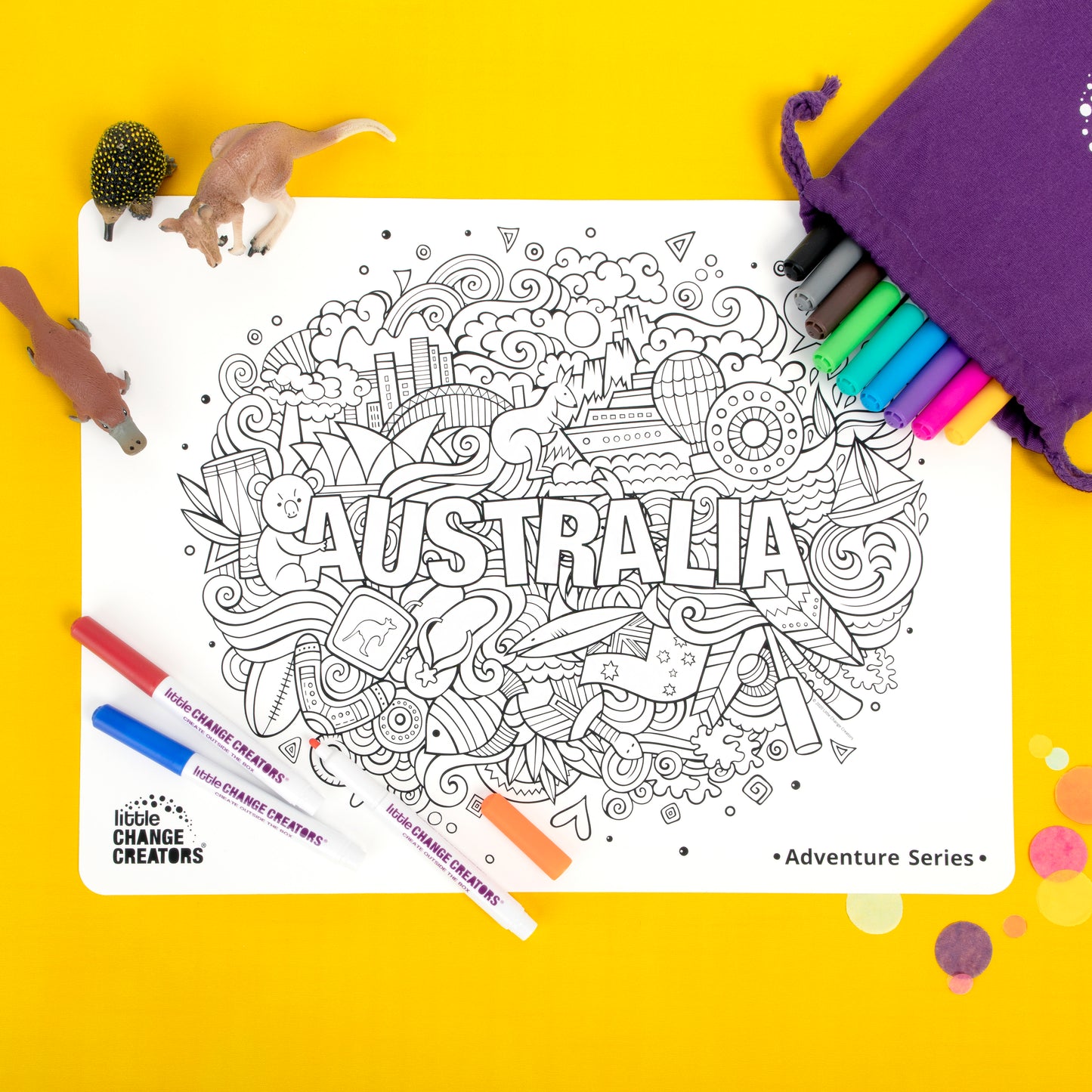 AUSTRALIA Re-FUN-able™ Colouring Set