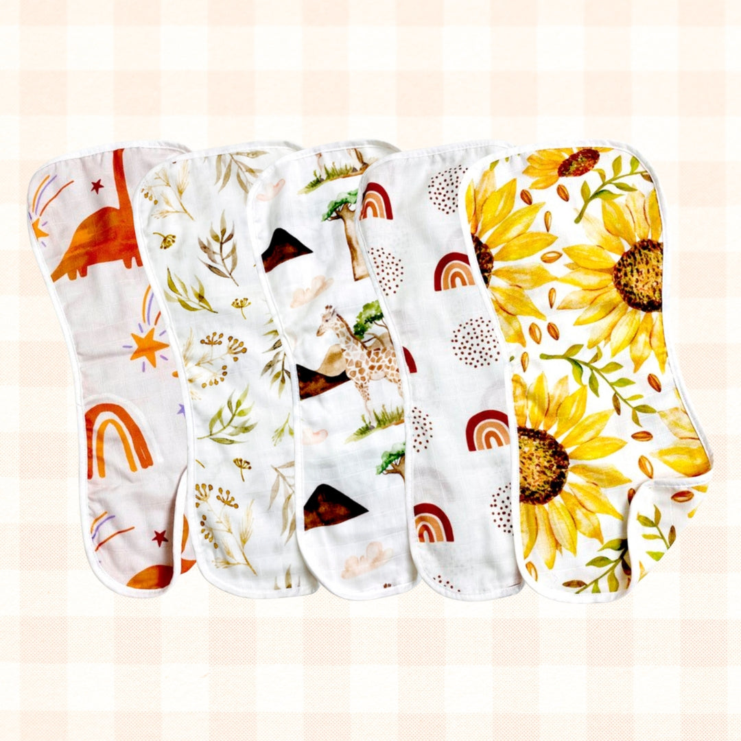 Boho Muslin Double Sided Burp Cloth