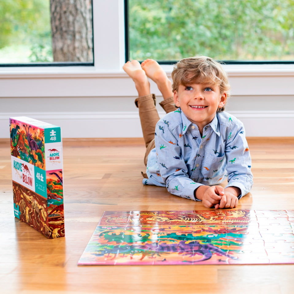 Above & Below Puzzle 48 Pc - Dinosaur World