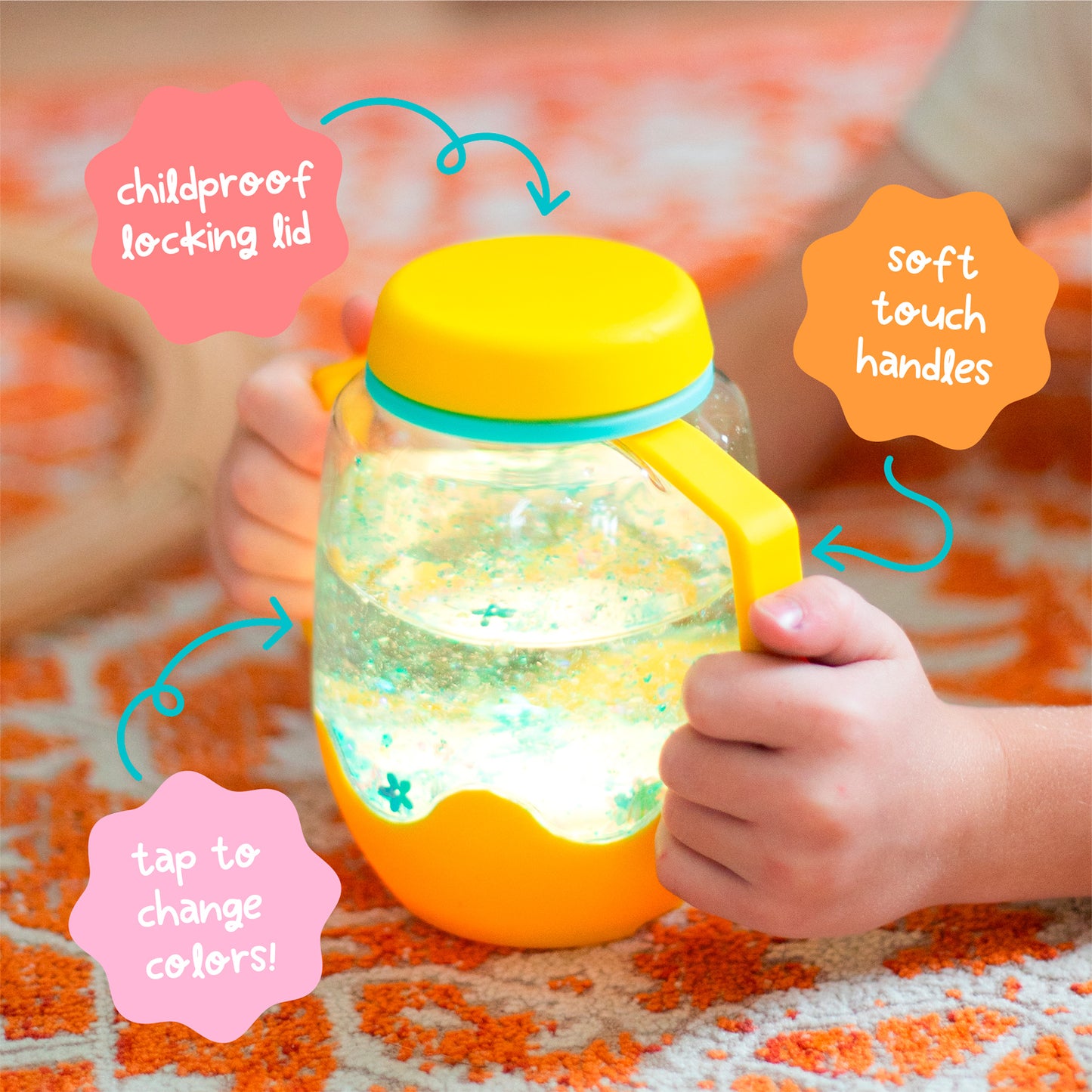 Glo Pals Sensory Play Jar - Yellow