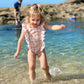 Dixie Ruffle Gingham Honey Yellow Girls Swimsuit